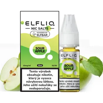 vaporizér Liquid ELFLIQ Nic SALT Sour Apple 10ml 20mg