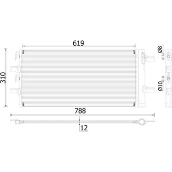 Ventilátor topení a klimatizace Kondenzátor klimatizace MAHLE ORIGINAL AC 892 000P