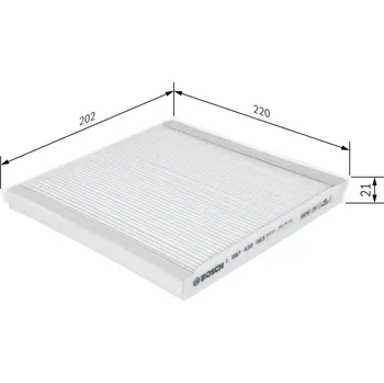 Kabinový filtr Filtr vzduchu v interiéru BOSCH 1 987 432 063