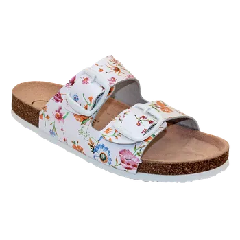 Dámské pantofle SANTE Dámský pantofel D/21N/FLORA BÍLÁ v.39