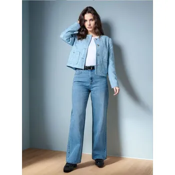 Sinsay - Džíny s vysokým pasem - modrá - 944CF-55J - 944CF-55J-34