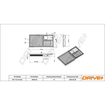 Vzduchový filtr Vzduchový filtr Dr!ve+ DP1110.10.0153