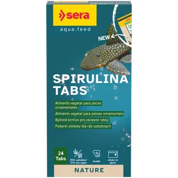 Akvaristika Sera Spirulina Tabs 24 tabl. (Spirulina Tabs Nature 24 tabl. (15 g))
