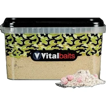 Rybářská vábnička Vitalbaits Vnadící směs Strawberry Nutty Bucket 3 kg