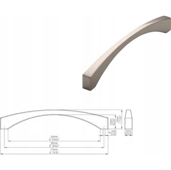 Nábytková úchytka SIRO 2198-173ZN21 , imitace nerezové oceli