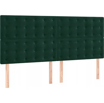 Čelo postele sametové tmavě zelené 160 x 5 x 118/128 cm