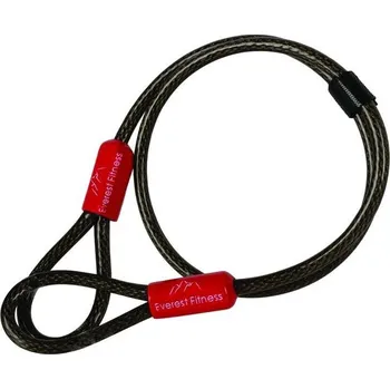 Svítilna EVEREST FITNESS Univerzální smyčkové lanko 76 cm - Ocelové lanko potažené plastem - Ocelové lanko