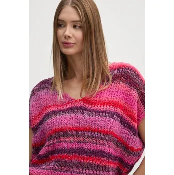 Dámská vesta Vesta s příměsí vlny United Colors of Benetton 1060D401W růžová 42C, vel. M