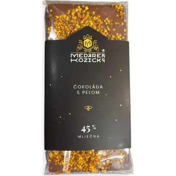 Čokoláda MEDÁREŇ Mléčná čokoláda s pylem 75 g 45 %