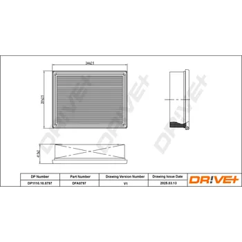 Vzduchový filtr Vzduchový filtr Dr!ve+ DP1110.10.0797