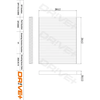 Kabinový filtr Filtr vzduchu v interiéru Dr!ve+ DP1110.12.0085
