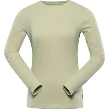 Dámská móda Dámské bavlněné triko s dlouhým rukávem NAX CERLA L Béžová