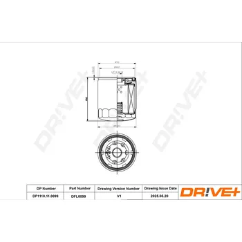 Olejový filtr Olejový filtr Dr!ve+ DP1110.11.0099