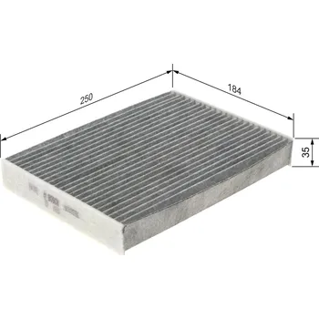 Kabinový filtr Filtr vzduchu v interiéru BOSCH 1 987 435 556