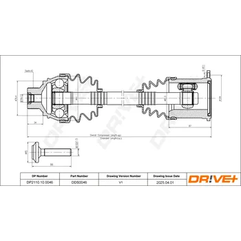 Poloosa kola Hnací hřídel - poloosa Dr!ve+ DP2110.10.0046
