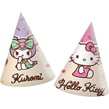 Party dekorace Procos Čepičky papírové Hello Kitty 6 ks