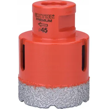Vrták Extol Premium (8801871) diamantový křížový korálek, Ø 45 mm, průměr M14