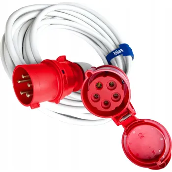 Napájecí kabel Hilark jednoduchý Prodlužovací Kabel pro zahradu 5 m 1 ks bílý