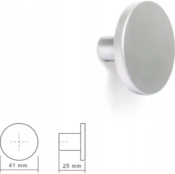 Nábytkové kování Nábytková úchytka HLINÍKOVÁ VIEFE 0168 COMO Průměr 41 mm