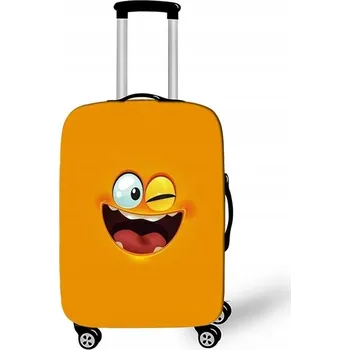 Elastický obal na kufr Crazy Face 08 - okrová