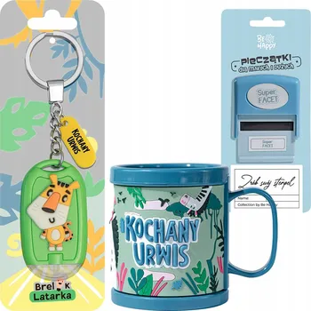 Obraz Dárková sada pro chlapce s nápisem MILOVANÝ ROŠŤÁK 3D modrý hrnek