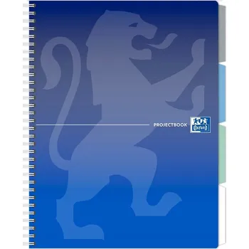 Oxford Gradient Projectbook čtvereček Kroužkový Blok A4, 80 listů, modrý