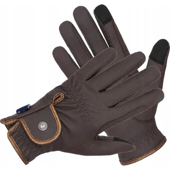 Jezdecké rukavice Jezdecké rukavice Equestrian Queen Winter Charcot hnědé XS