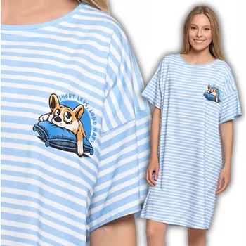 Dámská noční košile Noční košile Moraj , krátký rukáv, nad kolena, velikost XL