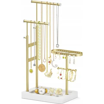 Šperkovnice ALSONERBAY Otočný stojan na šperky, organizér, bílý