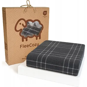 deka Luxusní kašmírová deka 140x200 cm s třásněmi - kostkovaný vzor bílá/šedá