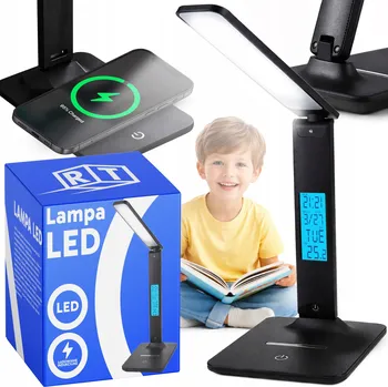 Lampička LED STOLNÍ LAMPA NA PSACÍ STŮL, NASTAVITELNÁ, ŠKOLNÍ LCD displej, USB NABÍJENÍ