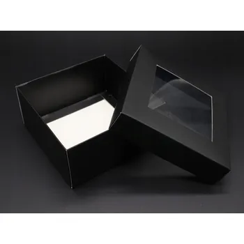 Obraz Skládací kartonové dárkové krabičky 13x13x6 cm, černé