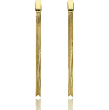 Náušnice Dlouhé náušnice YVON s jemnými řetízky ve zlaté barvě