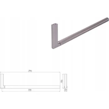 Věšák Věšáková lišta SIRO 2459-250ZN27ZN27, vzhled nerezové oceli