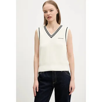 Dámská vesta Bavlněná vesta Guess Jeans W5GR02.Z3HM1 béžová 01X, vel. S