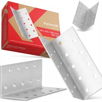 Úhloměr 100x Ocelový Úhelník TESAŘSKÝ PLOCHOÝ 40x40x100 SPOJOVACÍ ÚHELNÍK Truhlářský 1K