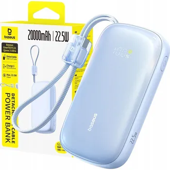 Powerbanka POWER BANKA BASEUS 20000 mAh 22.5W USB-C USB-A S KABELEM 2v1 USB-C LIGHTNING