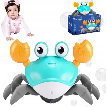 Hračka pro nejmenší Hračka na lezení Ikonka krab plazivý zvukový vícebarevný