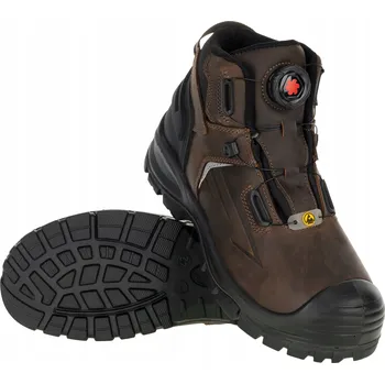 Pracovní oblečení PRACOVNÍ OBUV KOTNÍKOVÁ PROOF BRICO FIT BOA ESD KOŽENÁ OCHRANNÁ VODĚODOLNÁ vel. 43