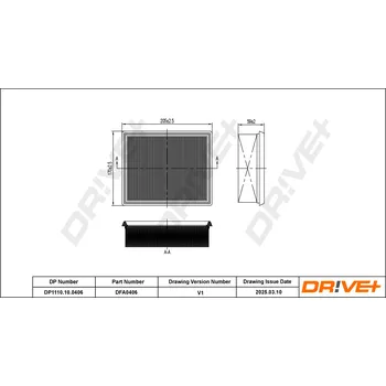 Vzduchový filtr Vzduchový filtr Dr!ve+ DP1110.10.0406