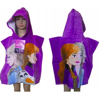 FROZEN LEDOVÉ KRÁLOVSTVÍ Pončo DĚTSKÝ RUČNÍK Koupací pokrývka 100% Bavlna