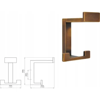Věšák Nábytkový věšák SIRO 2324/ZN79 staromosaz kartáčovaný