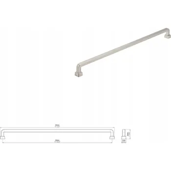 Nábytkové kování Nábytková úchytka SIRO 2536-334ZN27 vzhled nerezové oceli