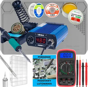 Páječka PŘESNÁ PÁJEČKA YIHUA 948DB+75W T12 MĚŘIČ CÍN PLETENINA PODLOŽKA XXL