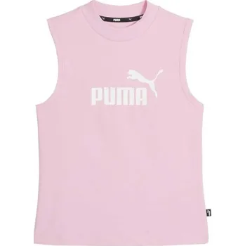 Dámská móda Dámské tílko Puma ESSENTIALS+ SLIM LOGO TANK L Růžová, Bílá