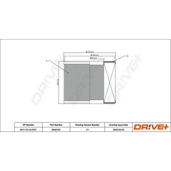 Vzduchový filtr Vzduchový filtr Dr!ve+ DP1110.10.0757