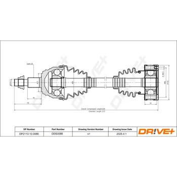 Poloosa kola Hnací hřídel - poloosa Dr!ve+ DP2110.10.0088
