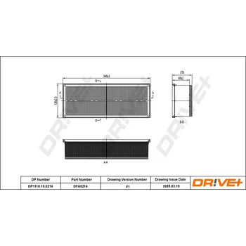Vzduchový filtr Vzduchový filtr Dr!ve+ DP1110.10.0214