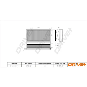 Vzduchový filtr Vzduchový filtr Dr!ve+ DP1110.10.0145