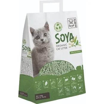 Podestýlka pro kočku M-Pets Stelivo sojové se zeleným čajem 10l poškozený obal